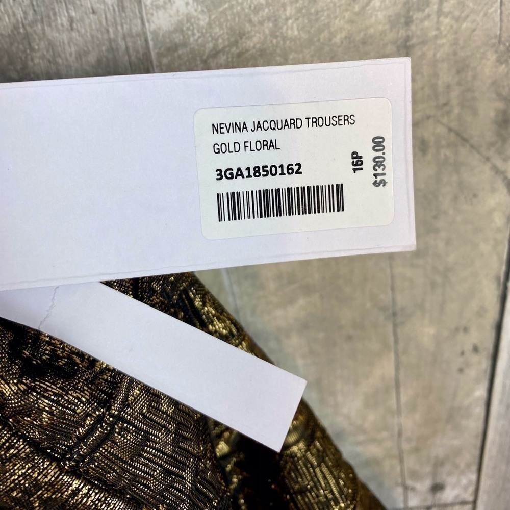 Soft Surroundings Metallic Gold Paisley pants. - Picture 7 of 16